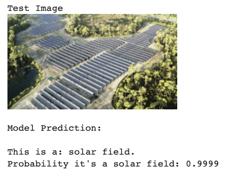 Aerial image of a solar field